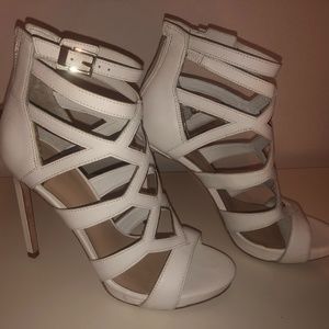 Marciano by Guess White Caged Platform Sandals